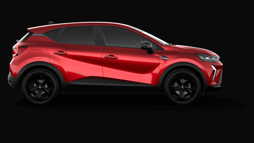 Mitsubishi ASX Black Edition na cor Sunrise Red, perfil