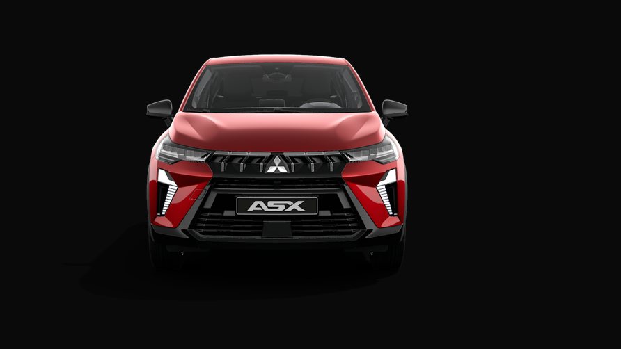 Mitsubishi ASX Black Edition na cor Sunrise Red, frente