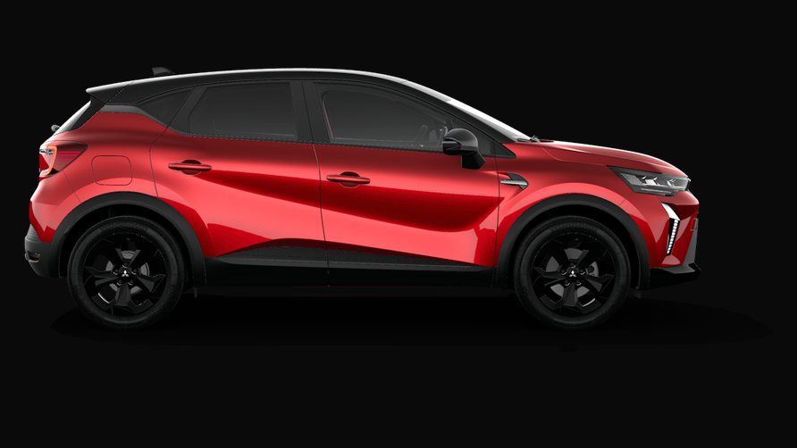Mitsubishi ASX Black Edition na cor Sunrise Red + Onyx Black, perfil