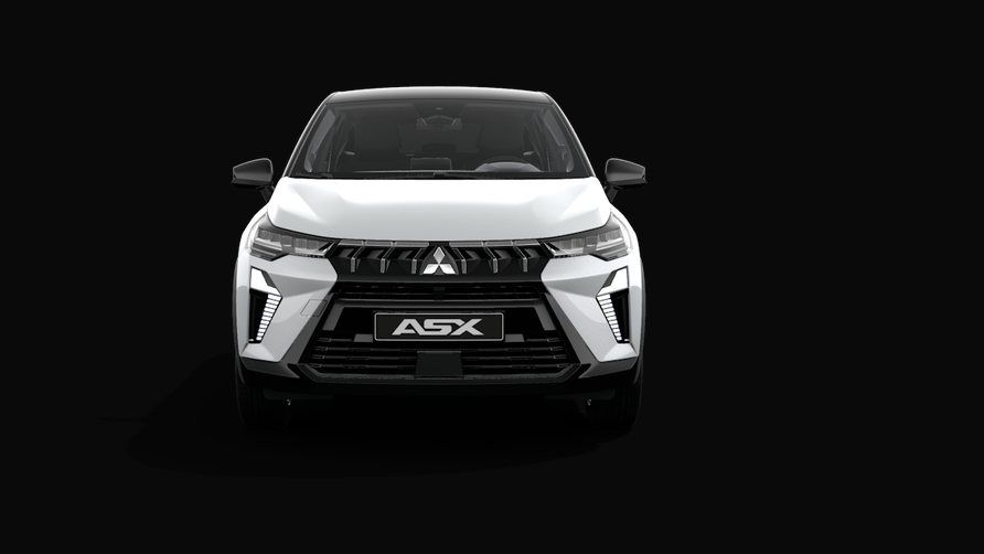 Mitsubishi ASX Black Edition na cor Crystal White + Onyx Black, frente