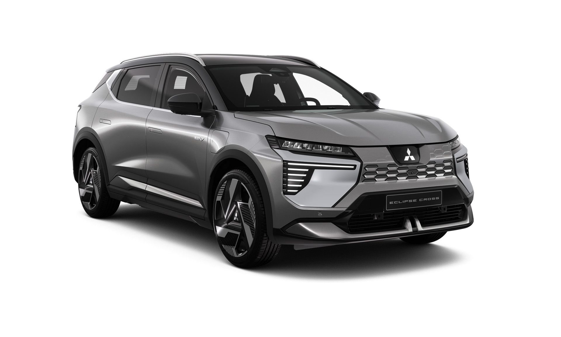 Mitsubishi Eclipse Cross EV visto de três quartos dianteiros