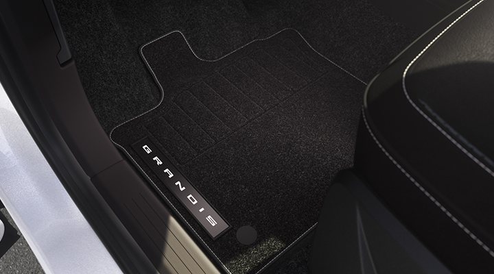 Tapetes em fibra têxtil de um Mitsubishi Grandis