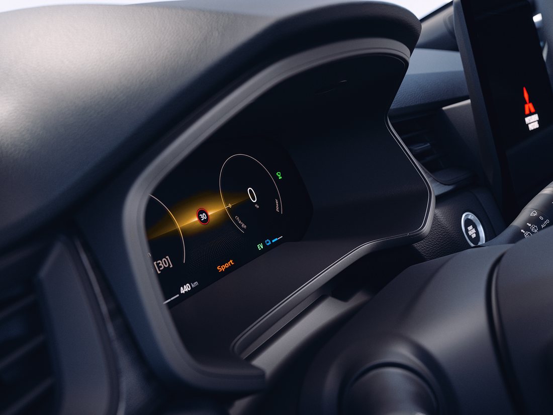 Painel de instrumentos do Mitsubishi Grandis no modo Sport