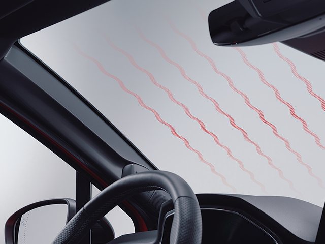 Para-brisas aquecido do Mitsubishi Grandis a desembaciar