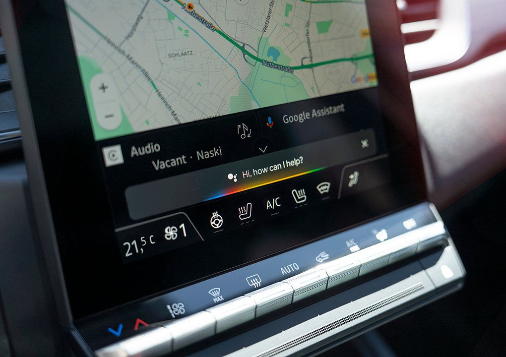Ecrã do Mitsubishi Grandis com o Google Maps