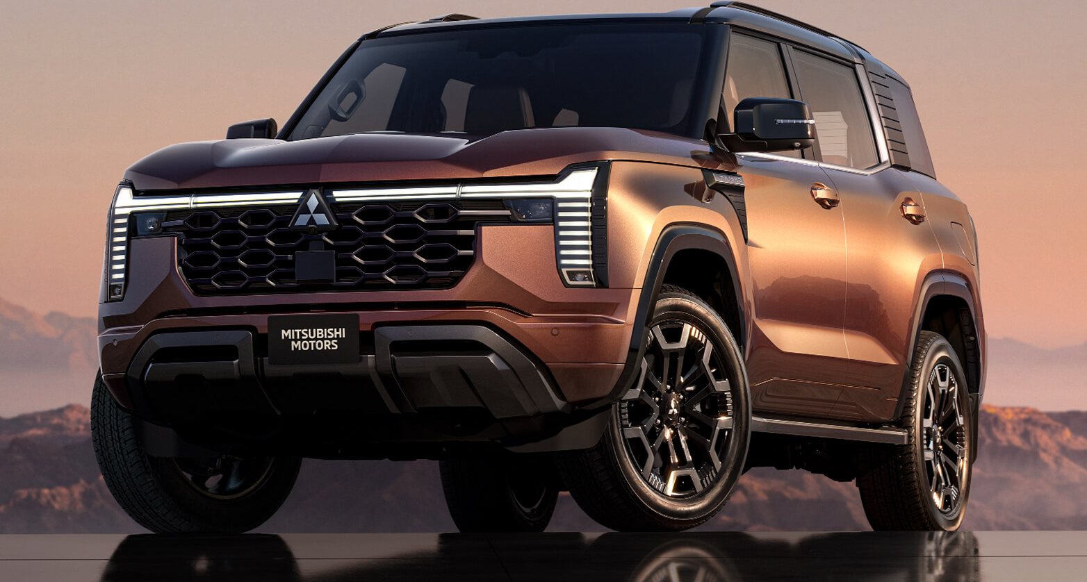 Desenho da frente do novo Mitsubishi Pajero