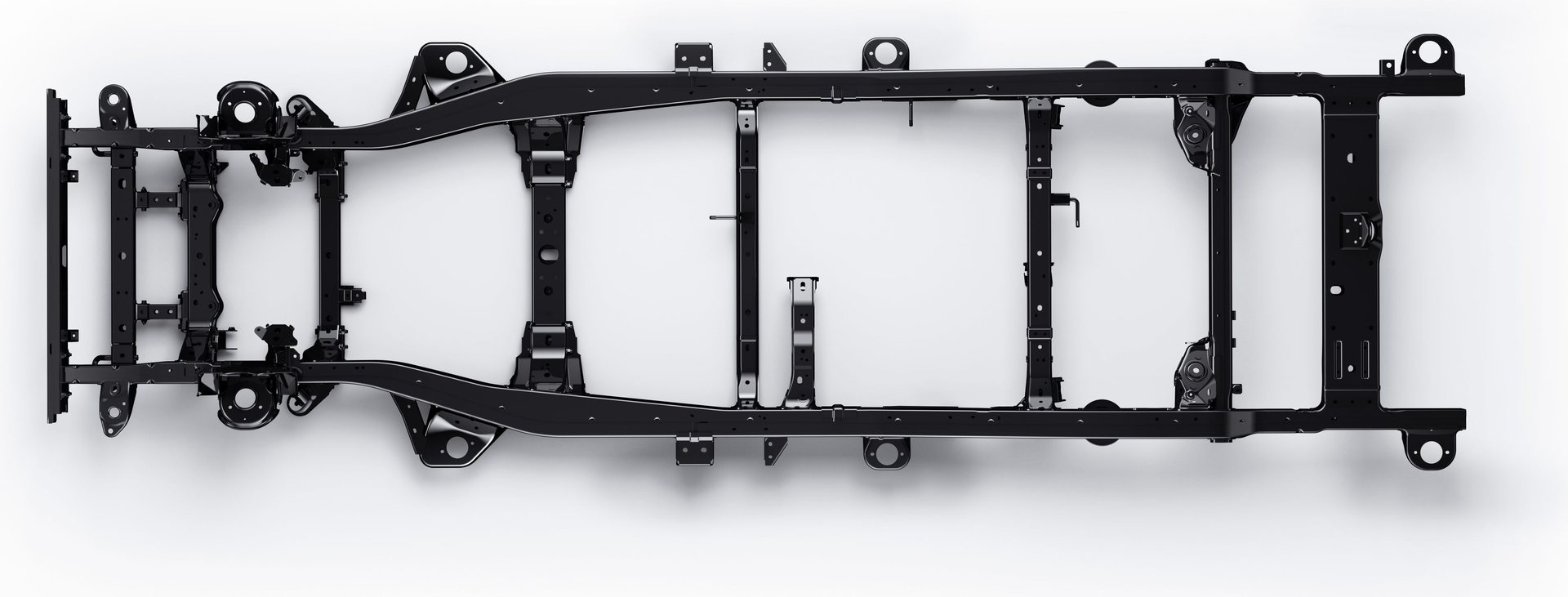 O chassis de longarinas do novo Pajero