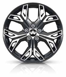 Jante de liga leve 18" — Preto com corte de diamante (Equipado de fábrica, excluindo tampão central, tamanho de pneu recomendado 215/55 R18)