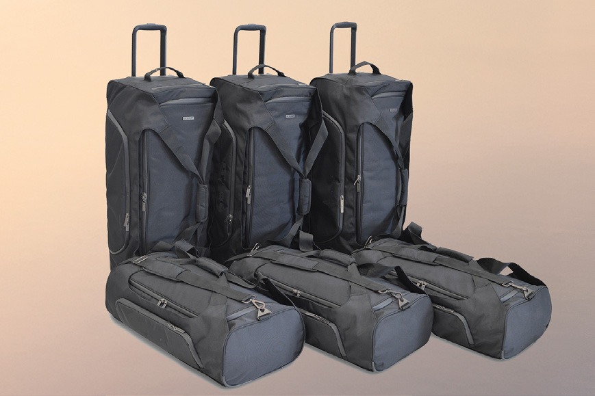 Conjunto de sacos de viagem para bagageira — Preto